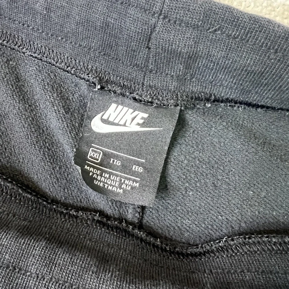 Nike Athleisure Preppy Drawstring Elastic Waist Black Joggers Sweatpants XXL